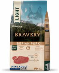 Акция на Сухой корм Bravery Iberian Pork Mini Adult с иберийской свининой 7 кг (6688 Br Iber M_ 7KG) от Stylus