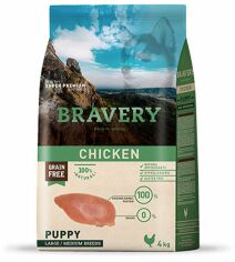 Акция на Сухой корм Bravery Chicken Puppy Large/Medium с курицей 12 кг (6749 Br Chic Pup L_ 12KG) от Stylus
