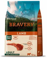 Акция на Сухой корм Bravery Lamb Large/Medium Adult c ягненком 4 кг (2253 Br Lamb Adul L_ 4KG) от Stylus