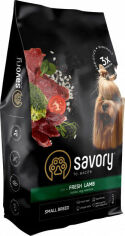 Акция на Сухой корм Savory для собак малых пород со свежим мясом ягненка, 8 кг (4820232630334) от Stylus