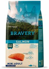 Акция на Сухой корм Bravery Salmon Mini Adult с лососем 7 кг (6725 Br Salm Adul M_ 7KG) от Stylus