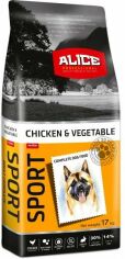 Акция на Сухой корм Alice Sport Chicken and Vegetable для собак с курицей рисом и овощами 17 кг (300774) от Stylus
