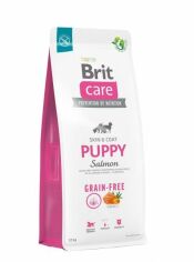 Акция на Сухой беззерновой корм Brit Care Dog Grain-free Puppy Salmon для щенков с лососем 12 кг (8595602558803) от Stylus