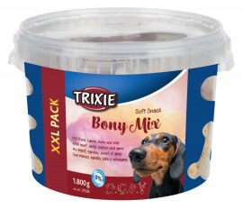 Акция на Лакомство для собак Trixie Soft Snack Bony Mix Xxl Pack микс мяса 1800 г (4011905315263) от Stylus