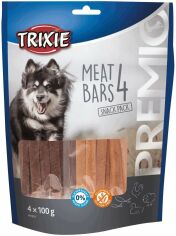 Акция на Лакомство Trixie Premio 4 Meat Bars с курицей уткой бараниной и лососем 4x100 г (4011905318530) от Stylus