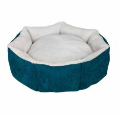 Акция на Лежак для собак Ferplast Cupcake круглый ХL 98 см 35 кг серо-зеленый (VR10//3664) от Stylus