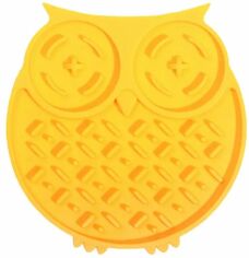 Акция на Коврик-кормушка WahoPet licky mat сова силиконовый желтый (WA00002) от Stylus