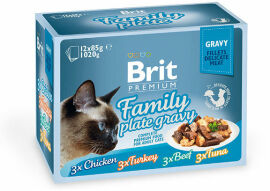 Акция на Влажный корм для кошек Brit Premium Cat pouch Семейная тарелка в соусе 12x85 г (8595602519422) от Stylus