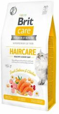 Акция на Сухой корм Brit Care Cat Gf Haircare Healthy & Shiny Coat для взрослых котов 7 кг (8595602540877) от Stylus