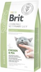 Акция на Сухой корм Brit Gf Veterinary Diets Cat Diabets 2 kg для кошек при диабете и гипергликемии c курицей и горохом (8595602528523) от Stylus