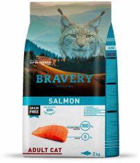 Акция на Сухой корм Bravery Salmon Adult Cat с лососем 2 кг (7647 Br Salm _2KG) от Stylus