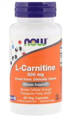 Акція на Now Foods L-Carnitine 500 mg 60 caps L-Карнитин від Stylus