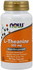 Акція на Now Foods L-Theanine, 100 Mg 90 Vcaps L-Теанин від Stylus