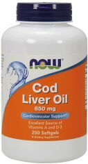 Акция на Now Foods Cod Liver Oil 650 mg 250 caps от Stylus