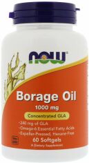 Акция на Now Foods Borage Oil 1000 mg 60 caps (Масло огуречника) от Stylus