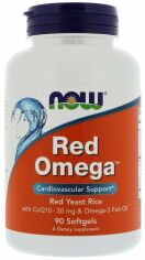 Акция на Now Foods Red OMEGA  90 Sgels Красный дрожжевой рис с Омега-3 и CoQ10 от Stylus