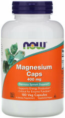 Акция на Now Foods Magnesium Caps, 400 mg, 180 Veg Capsules (NOW-01283) от Stylus