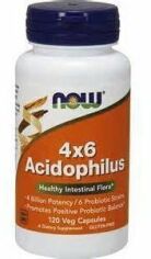 Акція на Now Foods 4X6 Acidophilus 120 Vcaps Пробиотики Ацидофилус від Stylus