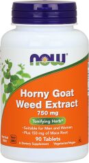 Акція на Now Foods Horny Goat Weed 750 mg 90 tabs (Горянка с макой) від Stylus