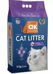 Акция на Наполнитель Akcat Compact cat litter бентонитовый запах лаванды 10кг 11.8л (AKMN005) от Stylus