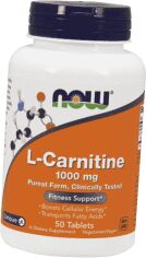 Акція на Now Foods L-Carnitine, 1000 mg, 50 Tabs L-карнитин від Stylus
