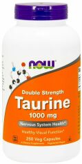 Акция на Now Foods Taurine, Double Strength, 1,000 mg, 250 Veg Capsules (NF0143) от Stylus