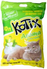 Акція на Наполнитель для кошачьего туалета Kotix Aroma Green Apple 10 л (Kotix 10 ЯБЛОКО) від Stylus