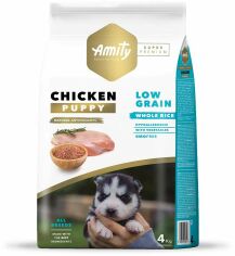 Акція на Сухий корм Amity Super Premium Puppy для цуценят з куркою 4 кг (610 Pup 4 KG) від Y.UA