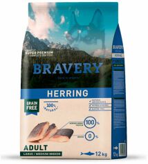 Акція на Сухий корм Bravery Herring Large/Medium Adult з оселедцем 4 кг (0616 Br Herr Adul L_ 4KG) від Y.UA