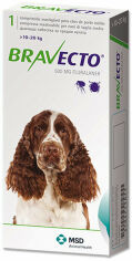 Акция на Жувальна таблетка Бравекто від бліх і кліщів для собак 10 - 20 кг (8713184146526) от Y.UA