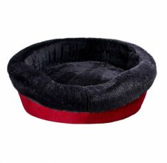 Акція на Лежак для собак Ferplast Donut круглий з бортиками М 62х44х22 см 15 кг червоно-чорний (VR02//1530) від Y.UA