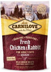 Акция на Сухий корм Carnilove Fresh Chicken Rabbit для дорослих кішок курка і кролик 0.4 кг (8595602527373) от Y.UA