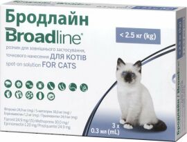 Акция на Краплі Boehringer Ingelheim Broadline від бліх та кліщів для кішок вагою до 2.5 кг (S) 3 шт (2000981093242) от Y.UA