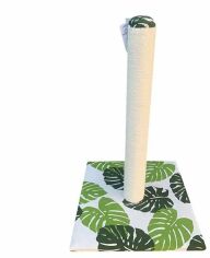 Акция на Кігтеточка Croci Green Leaves 40х40 см стовп 62 см біло-зелена (C6021109) от Y.UA
