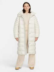Акція на Куртка зимова довга жіноча Nike Essential Prima Parka FB7670-104 L Біла від Rozetka