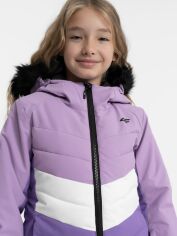 Акция на Дитяча зимова лижна куртка для дівчинки 4F 4FJAW23TTJAF292-52S 122 см Фіолетова от Rozetka