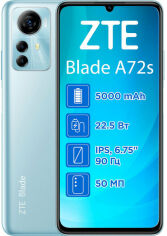 Акция на Zte Blade A72s 4/128Gb Blue (UA UCRF) от Y.UA