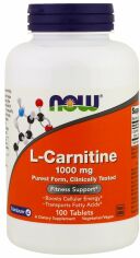 Акція на Now Foods L-Carnitine, 1000 mg, 100 Tablets (NF00068) від Stylus