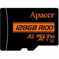 Акция на Карта памяти Apacer microSD 128GB UHS-I U3 A2 R100/W80MB/s + SD-адаптер (AP128GMCSX10U8-R) от MOYO
