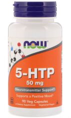 Акція на Now Foods 5-HTP 50 mg Veg Capsules 90 caps від Y.UA