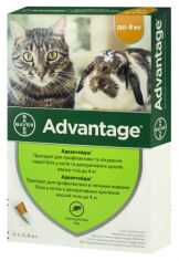 Акція на Капли Bayer Advantage 40 для кошек от блох до 4 кг 4 пипетки/1 уп. (4007221046387) від Stylus