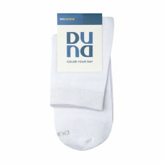 Акція на Шкарпетки чоловічі Duna 2246 високі, білі, розмір 25-27 від Eva