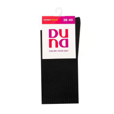 Акция на Шкарпетки жіночі Duna 3341 високі, чорні, розмір 21-23 от Eva