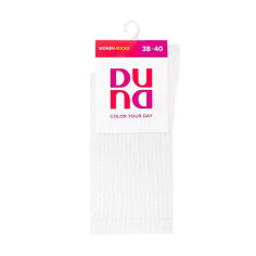 Акция на Шкарпетки жіночі Duna 3341 високі, білі, розмір 23-25 от Eva