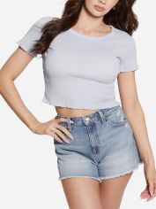 Акція на Футболка коротка жіноча Guess 499933806 S Блакитна від Rozetka