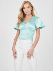 Акція на Блузка жіноча Guess 334782157 S Блакитна від Rozetka