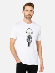 Акція на Футболка бавовняна довга чоловіча Karl Lagerfeld 272243127 S Біла від Rozetka