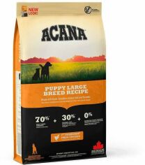 Акція на Сухой корм Acana Puppy Large Breed Recipe для щенков крупных пород с мясом цыплят 11.4 кг (a50111) від Stylus