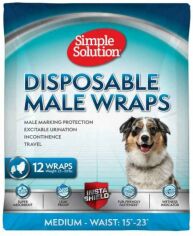 Акция на Влаговпитывающий поясок Simple Solution Disposable Male Wrap Medium для собак средних пород 12 шт. (ss11538) от Stylus