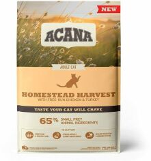 Акція на Сухий корм Acana Homestead Harvest Cat з куркою, індичкою та качкою для котів 4.5 кг (a71437) від Y.UA